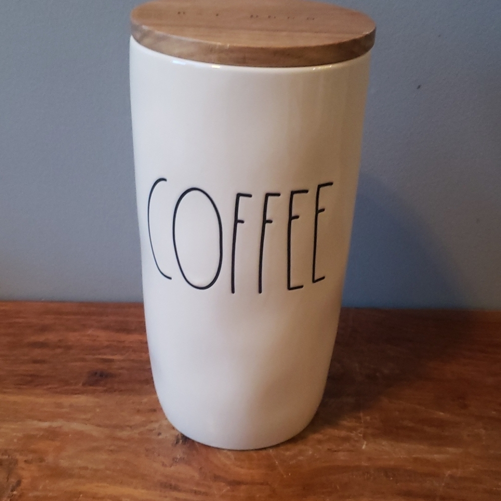 Rae Dunn COFFEE Canister with Wooden Lid